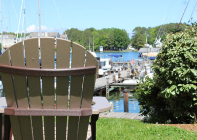 chair with view of dock